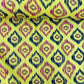 Yellow Ikkat Print Poplin Cotton Fabric - TradeUNO