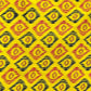 Yellow Ikkat Print Poplin Cotton Fabric - TradeUNO