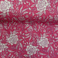 Pink & White Floral Print Poplin Cotton Fabric - TradeUNO