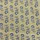 Olive Green Floral Print Poplin Cotton Fabric - TradeUNO