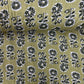 Olive Green Floral Print Poplin Cotton Fabric - TradeUNO