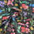 Premium Black Multicolor Floral Print French Crepe Fabric