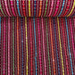 Red With Multicolor Stripe Sequence Thread Embroidery Georgette Fabric - TradeUNO