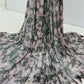 Dark Green with Light Pink Sequence Embroidery Net Lycra Fabric - TradeUNO