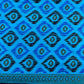Blue Ikkat Print Poplin Cotton Fabric - TradeUNO