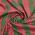 Red & Green Stripes Viscose Fabric Trade UNO