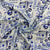 White & Blue Digital Print Viscose Fabric Trade UNO