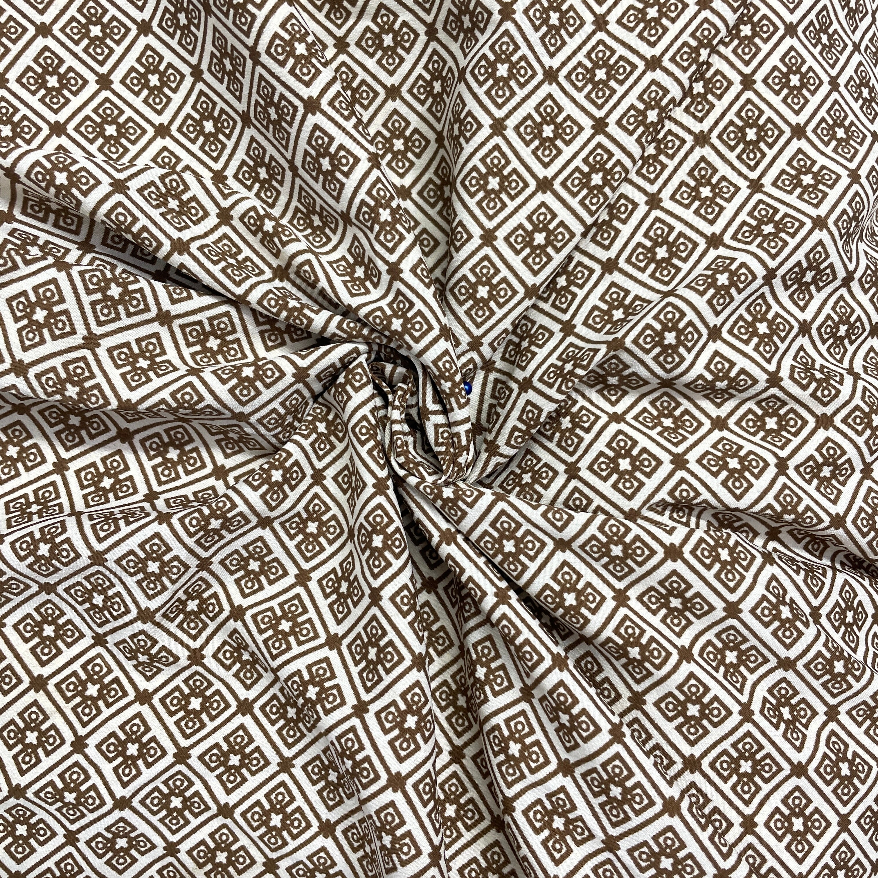 Brown Crepe Fabric