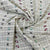 Exclusive Off White & Pink Check With Mirror Sequence Embroidery Cotton Fabric