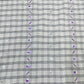 Exclusive White & Black Check With Mirror Sequence Embroidery Cotton Fabric