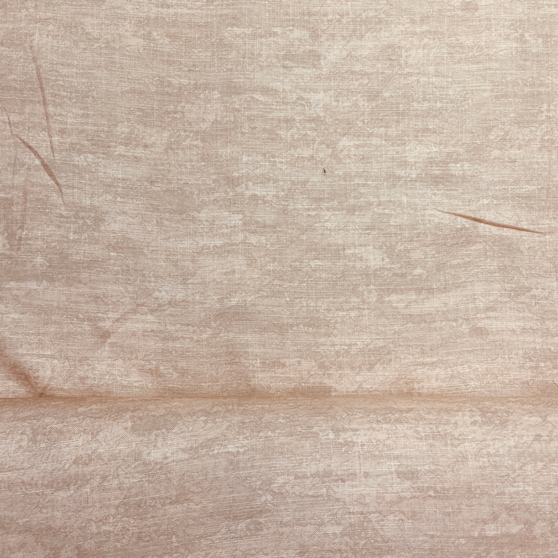 Cream Border Print Linen Fabric - TradeUNO
