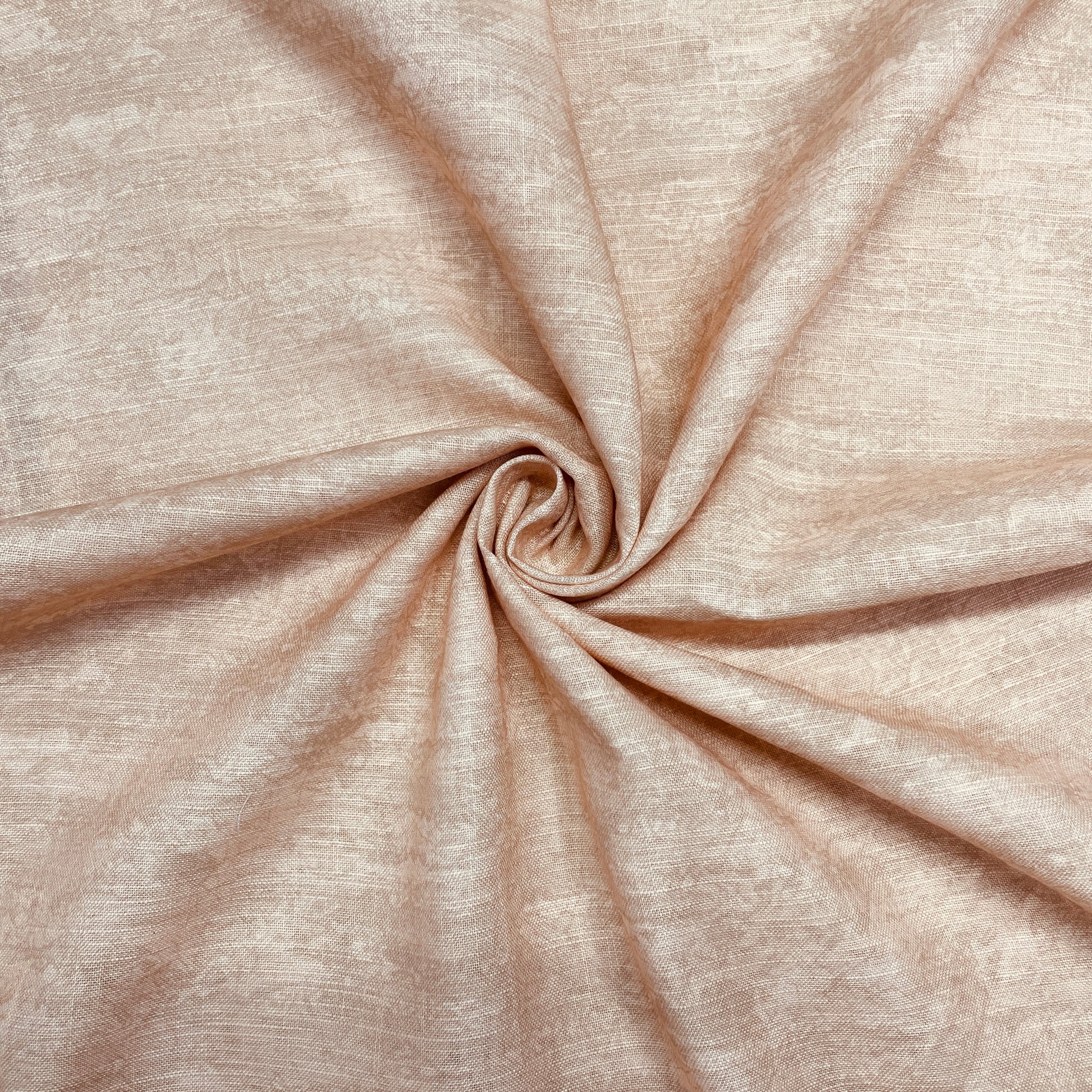 Cream Border Print Linen Fabric - TradeUNO