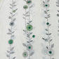 Cream With Green Sequence Thread Embroidery Cotton Fabric - TradeUNO