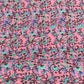 Pink With Blue & Green Floral Digital Print Linen Fabric - TradeUNO