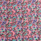 Pink With Blue & Green Floral Digital Print Linen Fabric - TradeUNO