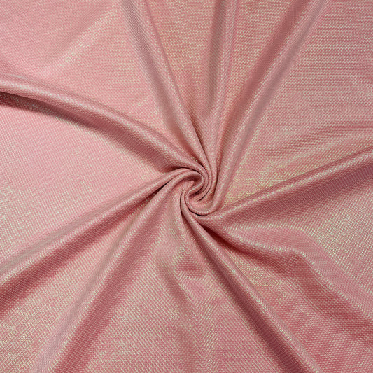 Pink Imported Lurex Knitted Fabric