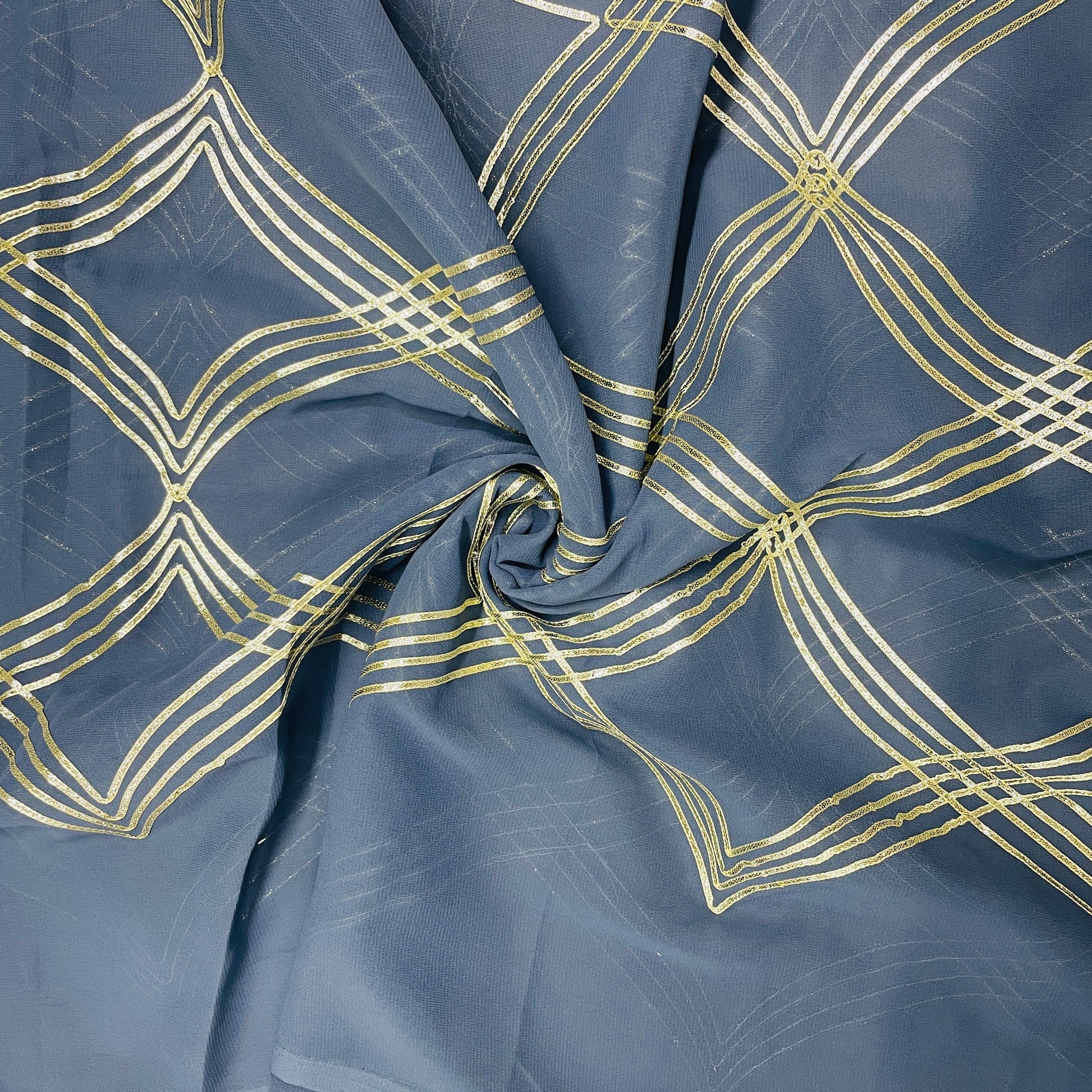 Grey Gotta Georgette Fabric - TradeUNO