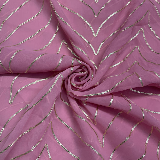 Pink Gotta Georgette Fabric