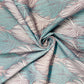 Pink With Green Floral Print Muslin Fabric