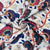 White With Multicolor Floral Print Muslin Fabric ,42 inches