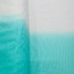 White with Sea Green Solid Georgette Fabic - TradeUNO