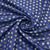 Navy Blue Floral Chanderi Fabric - TradeUNO