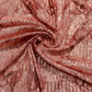 Peach Sequence Embroidery Net Lycra Fabric - TradeUNO