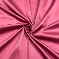 rose pink solid cotton satin fabric 1