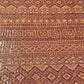 Orange Geometrical Sequence Embroidery Net Lycra Fabric - TradeUNO