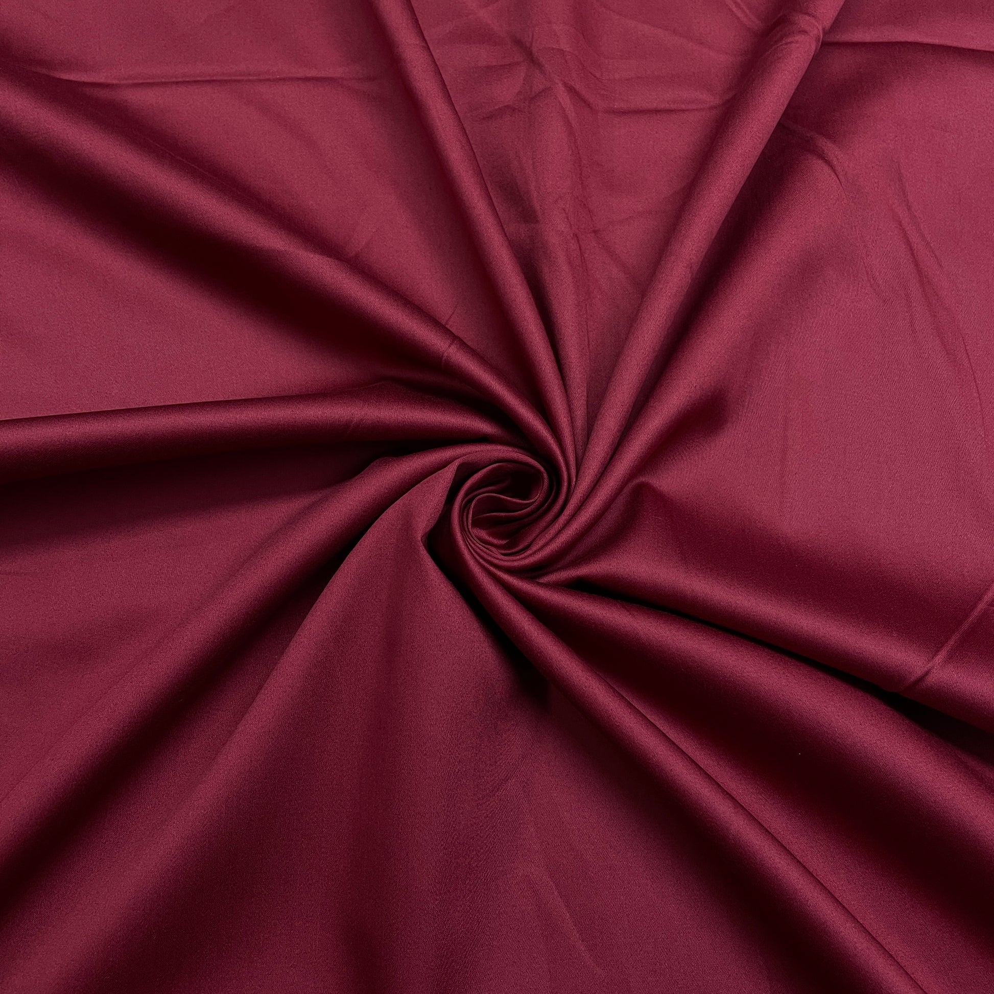 maroon solid cotton satin fabric 2
