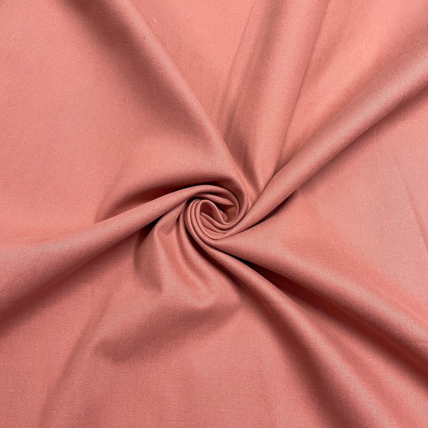 Peach Pink Lycra Cotton Denim Fabric