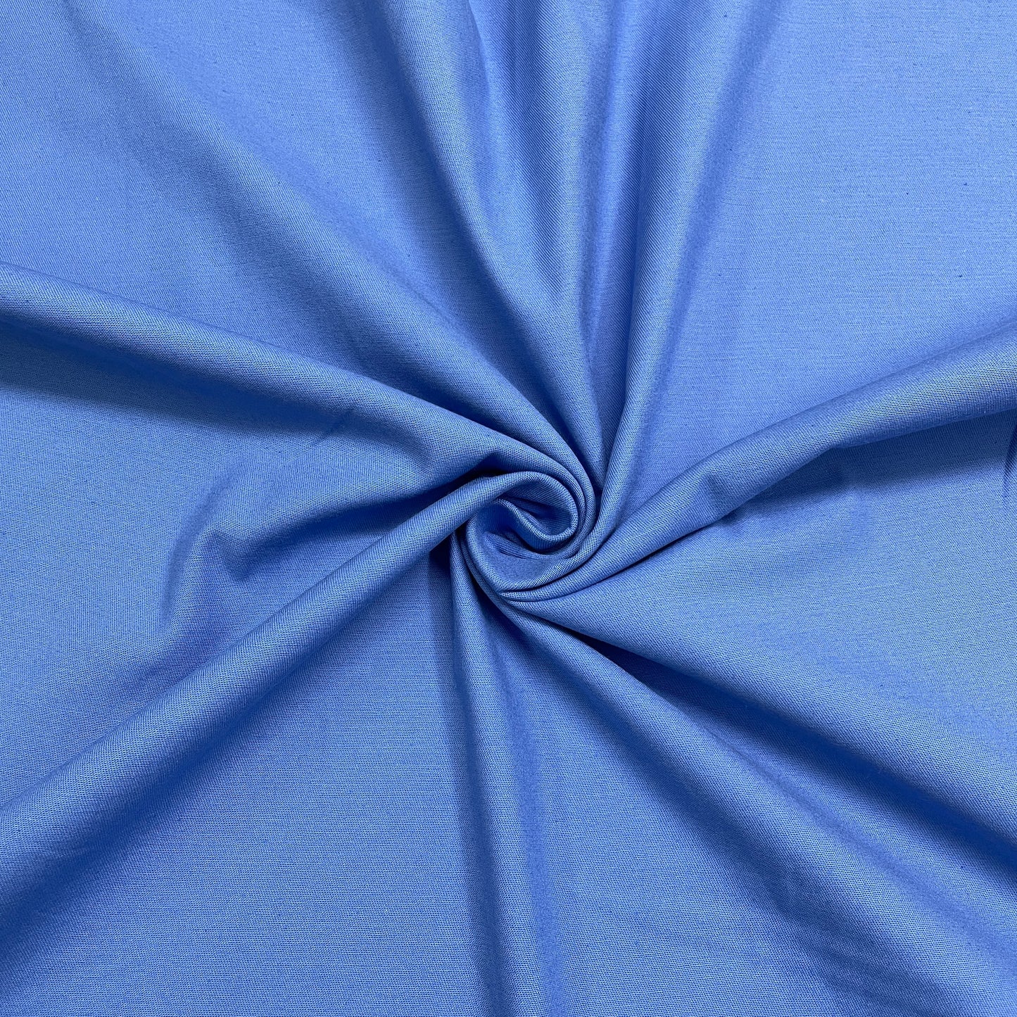 blue solid lycra cotton denim fabric