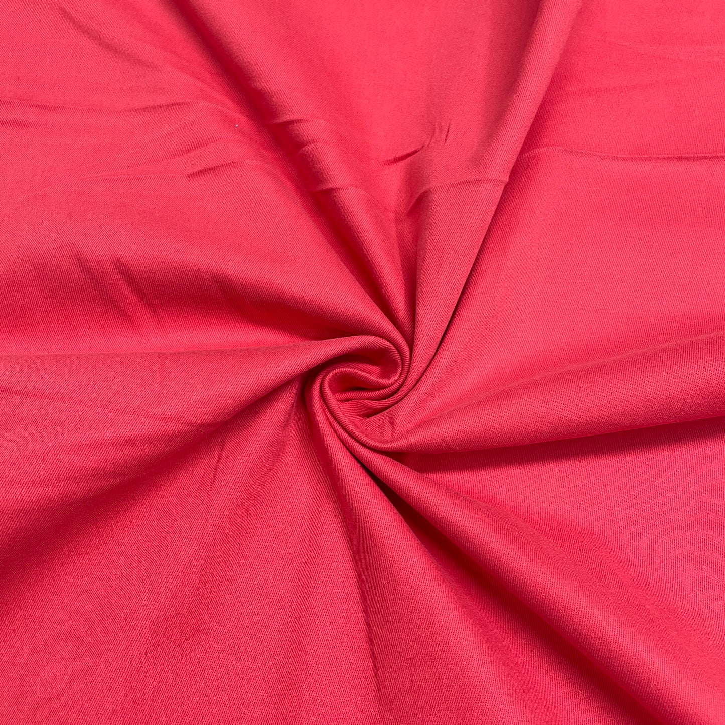Red Solid Lycra Cotton Denim Fabric