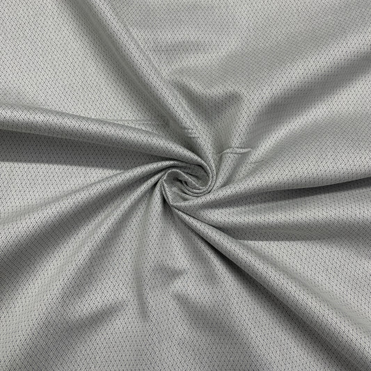 Grey Geometrical Print Shirting Viscose Fabric