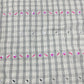 Premium White & Black Check With Mirror Sequence Embroidery Cotton Fabric