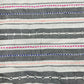 Premium Mutlicolor Stripe With Mirror Work Embroidery Cotton Fabric