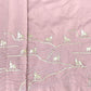 Classic Pink Foil Animal Embroidery Russian Silk Fabric