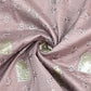 Classic Dark Peach Pink Foil Thread Embroidery Russian Silk Fabric