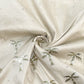 Classic Cream Golden Foil Thread Embroidery Russian Silk Fabric