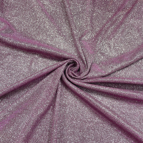 Pink Shimmer Knitted Lycra fabric - TradeUNO