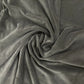 Grey Cotton Solid Velvet Fabric