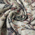 Classic Beige Multicolor Floral Print Tussar Silk Fabric