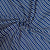 White & Blue Stripes Print crepe Fabric - TradeUNO