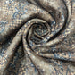 Classic Khaki Abstract Print Tussar Silk Fabric
