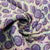 Classic Purple Floral Print Satin Organza Fabric