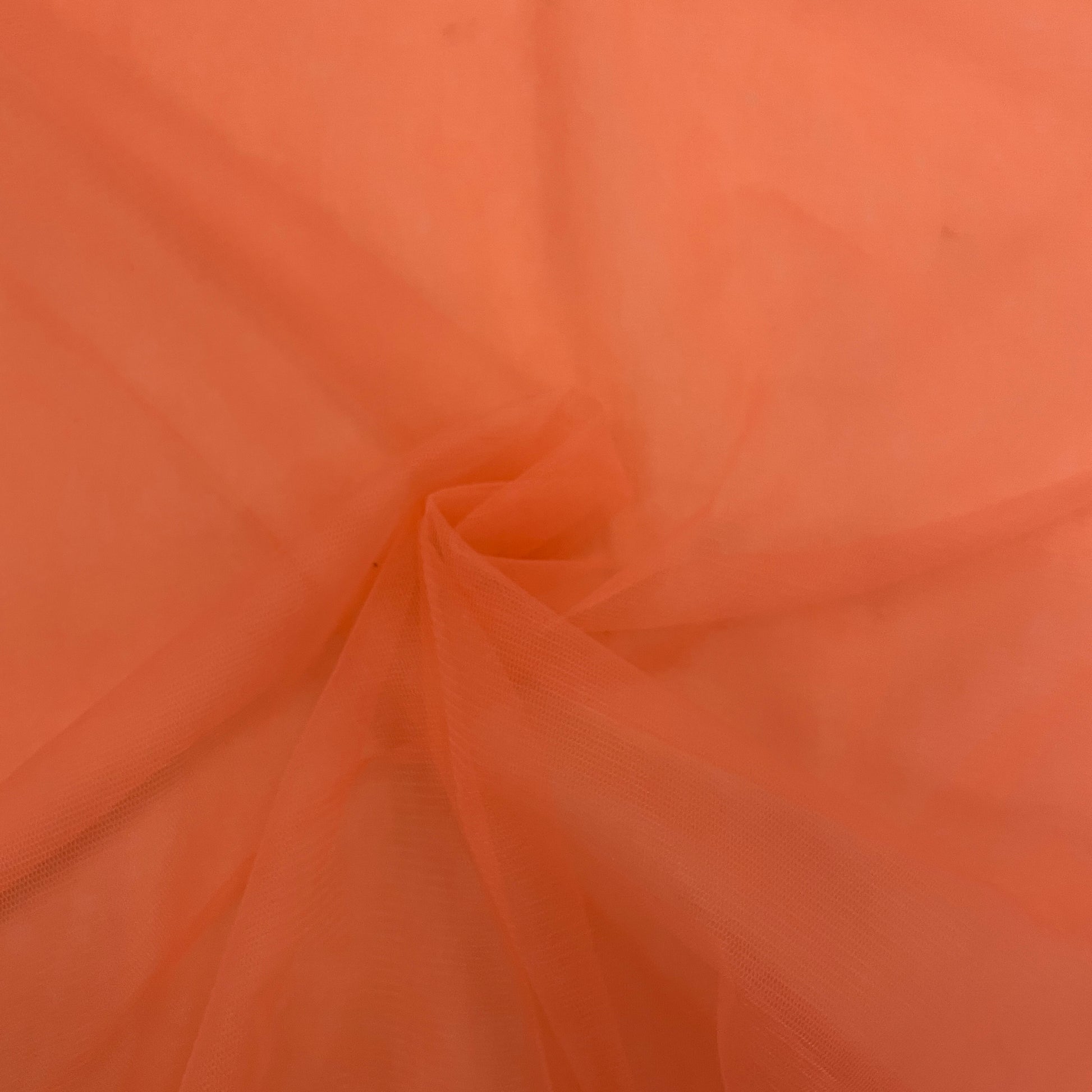 Orange Solid Net Fabric - TradeUNO