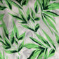 White With Green Floral Georgette Fabric - TradeUNO
