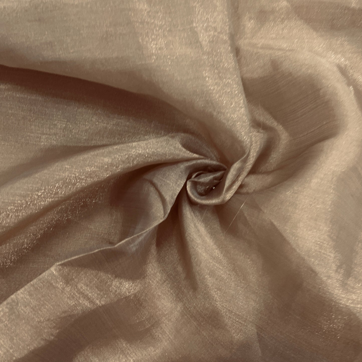 Russet Brown Solid Tissue Fabric