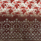 Cream With Brown Ombre Red Floral Embrodiery Georgette Fabric - TradeUNO