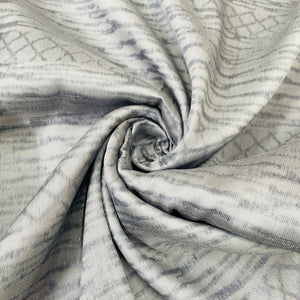 Classic Grey Abstract Weave Knitted Fabric